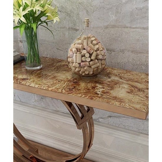 Light luxury stainless steel porch table, marble porch table, entrance, hallway wall side tables, long narrow porch table