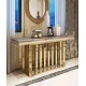 Postmodern luxury balcony table, marble balcony table, simple creative table for hallway against the wall