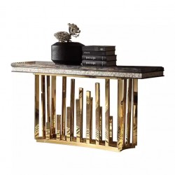 Postmodern luxury balcony table, marble balcony table, simple creative table for hallway against the wall