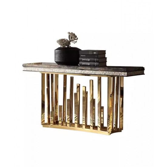 Postmodern luxury balcony table, marble balcony table, simple creative table for hallway against the wall