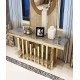 Postmodern luxury balcony table, marble balcony table, simple creative table for hallway against the wall