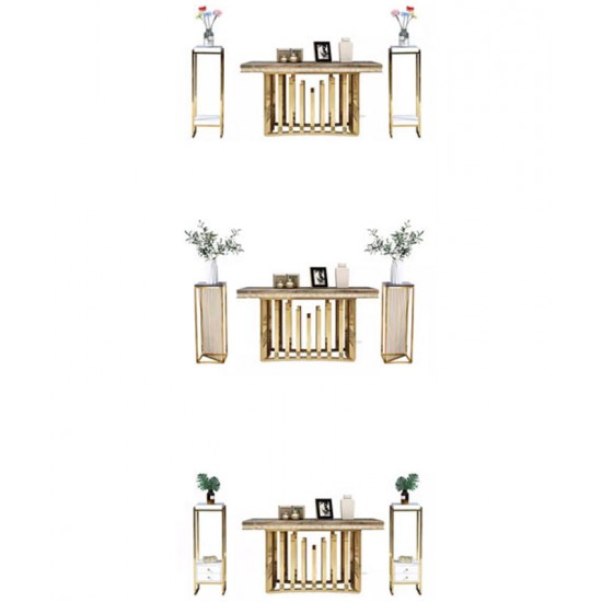 Postmodern luxury balcony table, marble balcony table, simple creative table for hallway against the wall