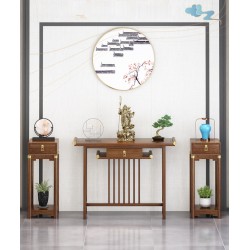 Chinese style solid wood table for hallway, solid wood porch table foyer entry home against the wall