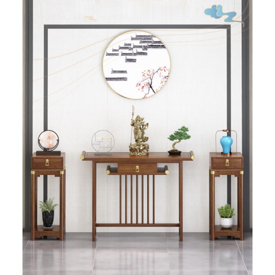 Chinese style solid wood table for hallway, solid wood porch table foyer entry home against the wall