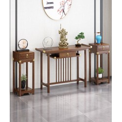 Chinese style solid wood table for hallway, solid wood porch table foyer entry home against the wall