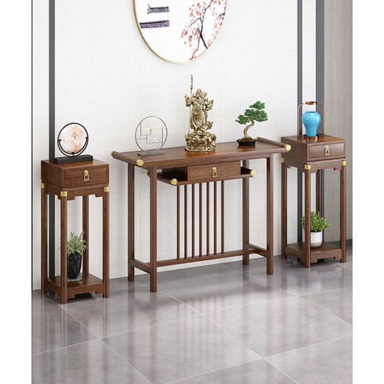 Chinese style solid wood table for hallway, solid wood porch table foyer entry home against the wall