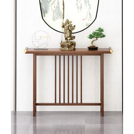 Chinese style solid wood table for hallway, solid wood porch table foyer entry home against the wall