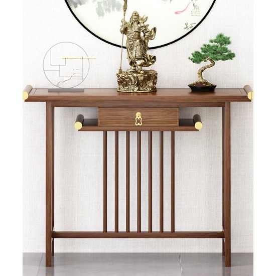 Chinese style solid wood table for hallway, solid wood porch table foyer entry home against the wall