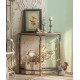 Decorative hallway table made of solid wood in a retro nostalgic style, American-style wrought iron porch table partition cabinet, decorative table