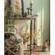 Decorative hallway table made of solid wood in a retro nostalgic style, American-style wrought iron porch table partition cabinet, decorative table