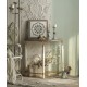 Decorative hallway table made of solid wood in a retro nostalgic style, American-style wrought iron porch table partition cabinet, decorative table