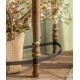 Decorative hallway table made of solid wood in a retro nostalgic style, American-style wrought iron porch table partition cabinet, decorative table