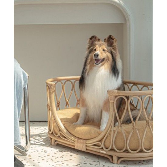 Forest rattan bed handmade for a pet,a bed for cats and dogs