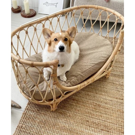 Forest rattan bed handmade for a pet,a bed for cats and dogs