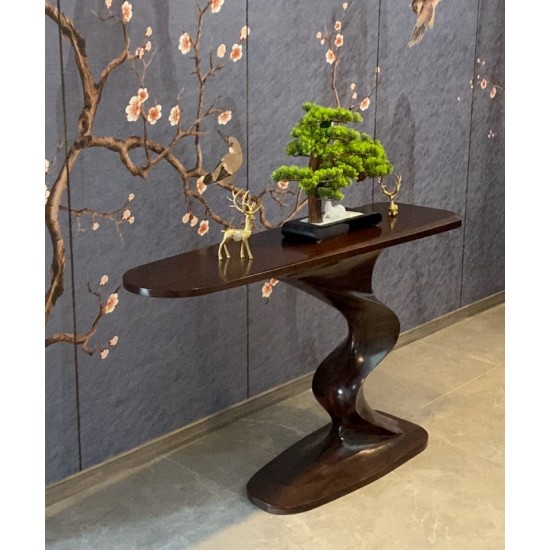 Creative luxury solid wood table Exquisite veranda console Modern quality foyer table