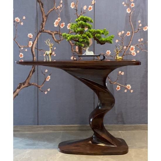 Creative luxury solid wood table Exquisite veranda console Modern quality foyer table