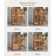 Large deluxe solid wood animal cage Tempered glass panorama pet room luxury pet cabinet