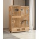 Large deluxe solid wood animal cage Tempered glass panorama pet room luxury pet cabinet