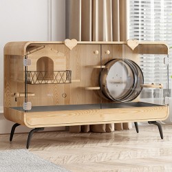Luxury pet cage made of high quality material with the possibility of convenient feeding Cozy Pet cabinet with thickened tempered glass
