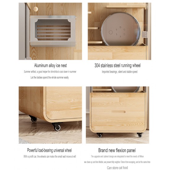 Luxury pet cage made of high quality material with the possibility of convenient feeding Cozy Pet cabinet with thickened tempered glass