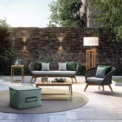 Scandinavian outdoor sofa, rattan chair combination coffee table, rocking chair for garden