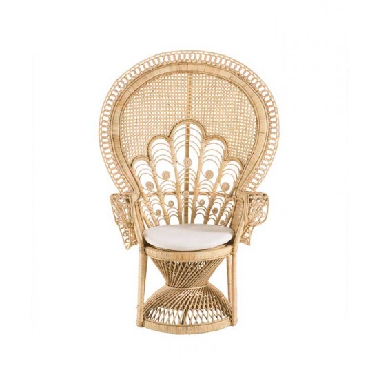 Creative rattan furniture peacock design chair, bedroom living room chair, Scandinavian chair