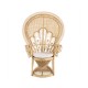 Creative rattan furniture peacock design chair, bedroom living room chair, Scandinavian chair