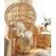 Creative rattan furniture peacock design chair, bedroom living room chair, Scandinavian chair