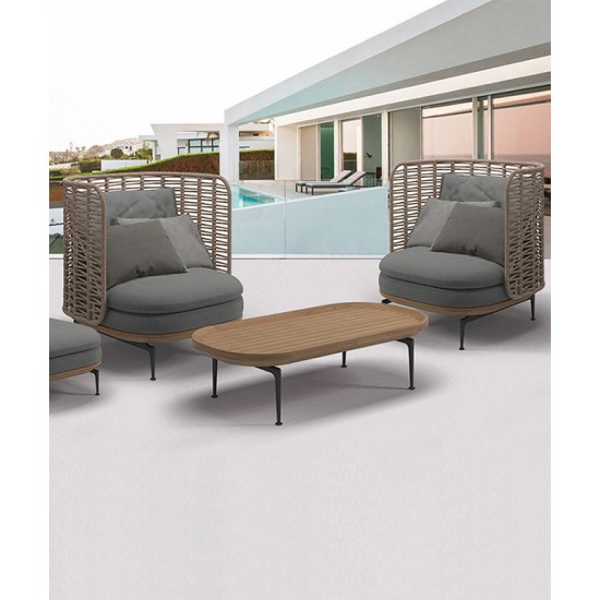 High-end outdoor sofa, coffee table combination, lounge sofa chair furniture