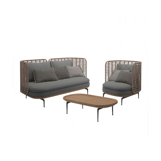 High-end outdoor sofa, coffee table combination, lounge sofa chair furniture
