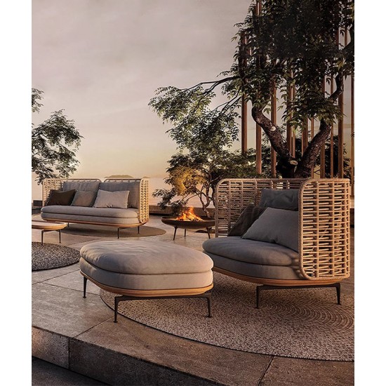 High-end outdoor sofa, coffee table combination, lounge sofa chair furniture