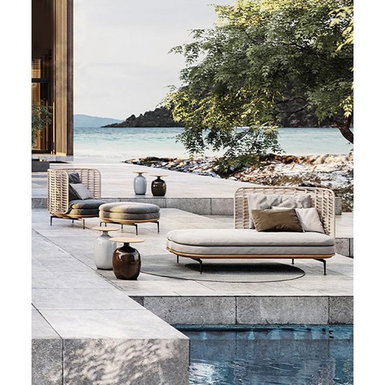 High-end outdoor sofa, coffee table combination, lounge sofa chair furniture