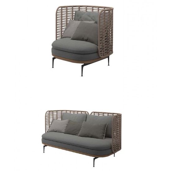 High-end outdoor sofa, coffee table combination, lounge sofa chair furniture