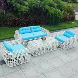Outdoor rattan sofa, rattan lounge set, outdoor balcony garden sofa