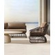 Creative rattan and aluminum chair, outdoor sofa garden furniture, sun and waterproof outdoor sofa