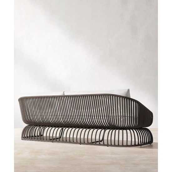 Creative rattan and aluminum chair, outdoor sofa garden furniture, sun and waterproof outdoor sofa