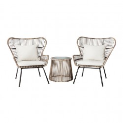 The three piece outdoor rattan chair set is perfect for your outdoor garden or balcony