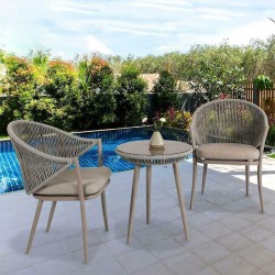 We offer you a three-piece set for your special outdoor leisure, an outdoor balcony relaxation table and chair combination