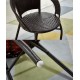 Balcony table and chair set, rattan chair three-piece set, leisure round table and chairs, small tea table combination