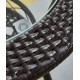 Balcony table and chair set, rattan chair three-piece set, leisure round table and chairs, small tea table combination