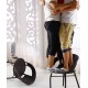 Balcony table and chair set, rattan chair three-piece set, leisure round table and chairs, small tea table combination