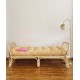 Handmade Nordic style small rattan bench in retro style single plant rattan material sofa bed