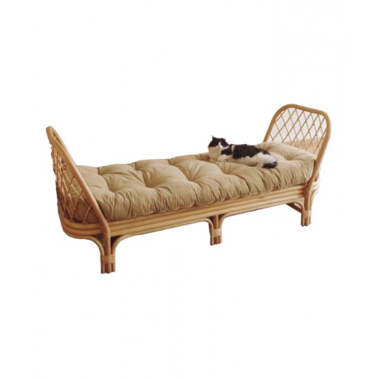 Handmade Nordic style small rattan bench in retro style single plant rattan material sofa bed