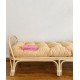 Handmade Nordic style small rattan bench in retro style single plant rattan material sofa bed
