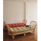 Handmade Nordic style small rattan bench in retro style single plant rattan material sofa bed