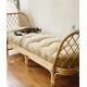 Handmade Nordic style small rattan bench in retro style single plant rattan material sofa bed
