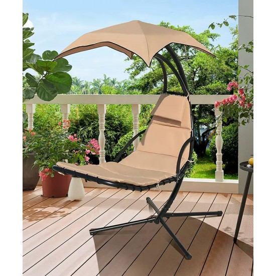 A chair for the balcony, a chair with a cradle attached to a hanging basket, an outdoor swing