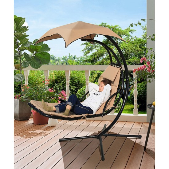 A chair for the balcony, a chair with a cradle attached to a hanging basket, an outdoor swing