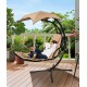 A chair for the balcony, a chair with a cradle attached to a hanging basket, an outdoor swing