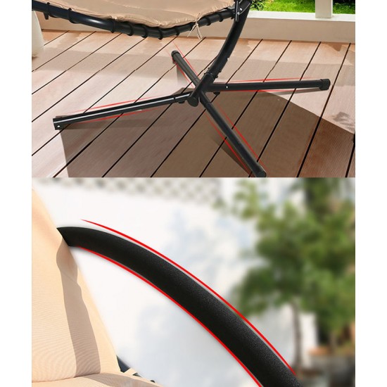 A chair for the balcony, a chair with a cradle attached to a hanging basket, an outdoor swing